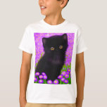 Camiseta Gustav Klimt Cat<br><div class="desc">Camiseta con un gato de Gustav Klimt! Este florido gatito se encuentra en un campo verde de flores moradas. Un regalo perfecto para los amantes del gato y del arte austriaco.</div>