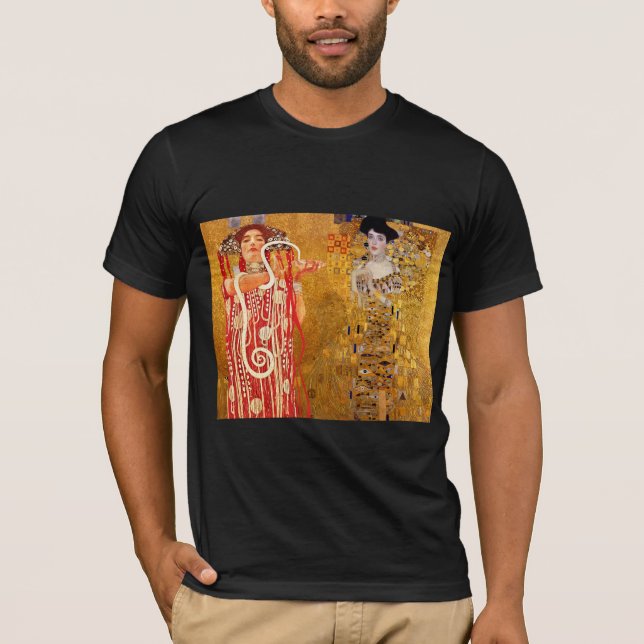 Camiseta Gustav Klimt, cuadros Collage, arte combinado (Anverso)