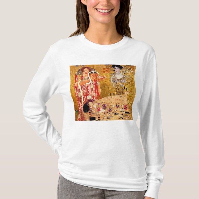 Camiseta Gustav Klimt, cuadros Collage, arte combinado (Anverso)
