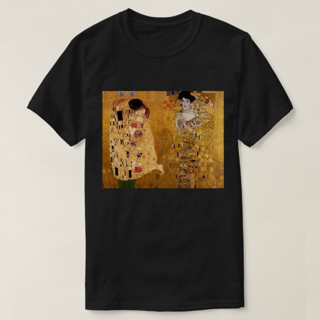 Camiseta Gustav Klimt, cuadros Collage, arte combinado (Diseño del anverso)