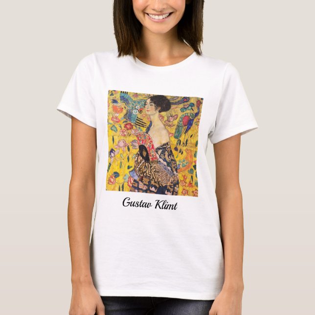 Camiseta Gustav Klimt - Dama de fans (Anverso)