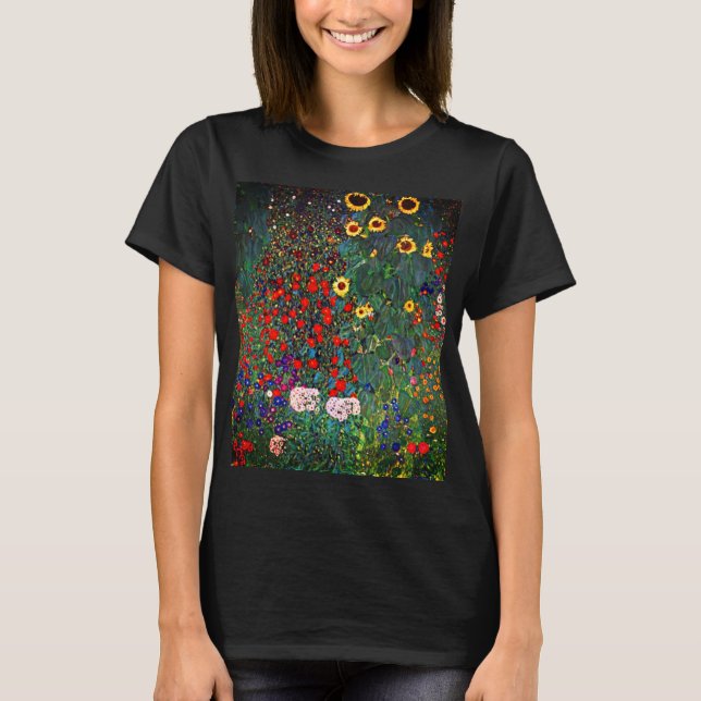 Camiseta Gustav Klimt Flower Garden (Anverso)