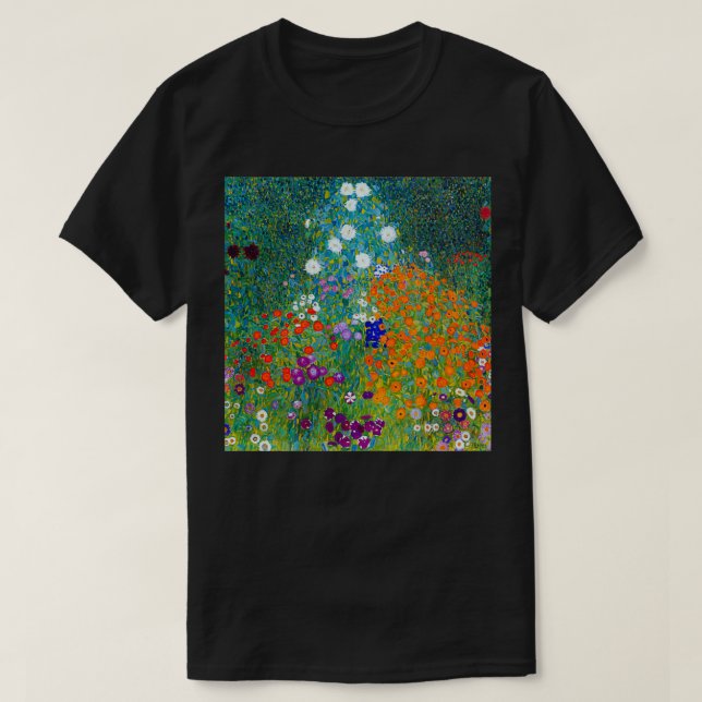 Camiseta Gustav Klimt Flower Garden  (Diseño del anverso)
