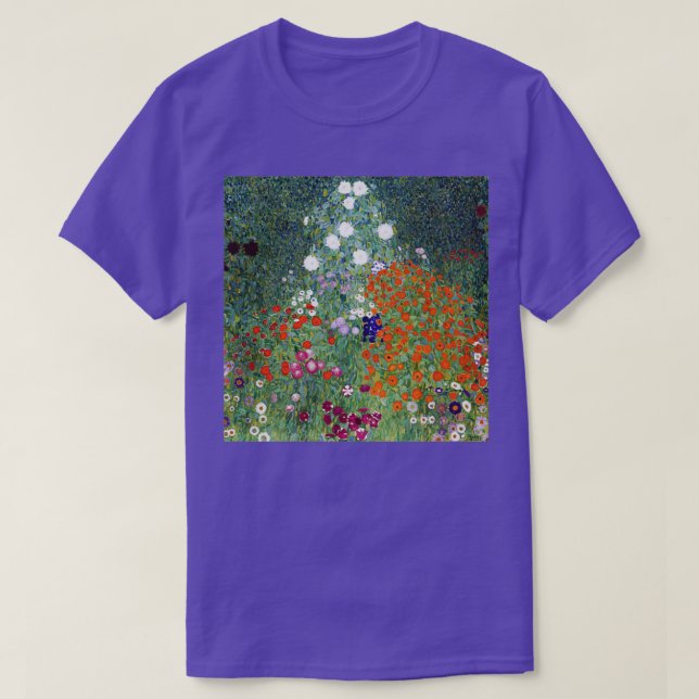 Camiseta Gustav Klimt Flower Garden (Diseño del anverso)