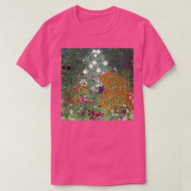 Camiseta Gustav Klimt Flower Garden 2 (Diseño del anverso)