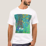 Camiseta Gustav Klimt Garden con girasoles<br><div class="desc">Jardín con girasoles pintado por Gustav Klimt en 1907.</div>