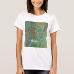 Camiseta Gustav Klimt - Jardín de campo con girasoles<br><div class="desc">Jardín de campo con girasoles / Jardín de granja con girasoles - Gustav Klimt en 1905-1906</div>