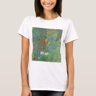 Camiseta Gustav Klimt - Jardín de campo con girasoles