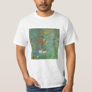Camiseta Gustav Klimt - Jardín de campo con girasoles
