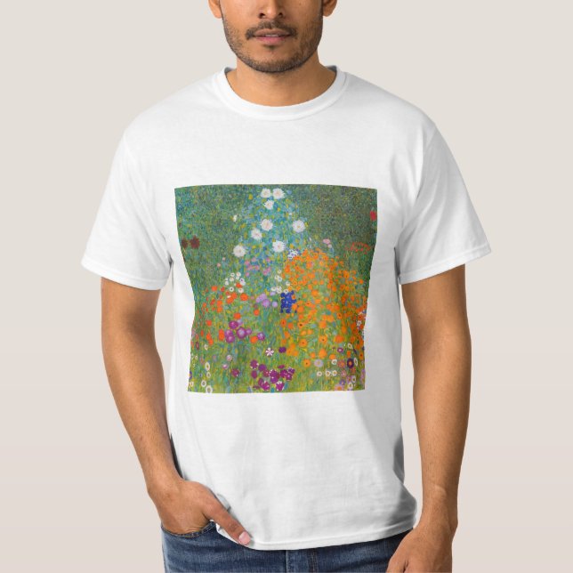 Camiseta Gustav Klimt - Jardín de flores (Anverso)