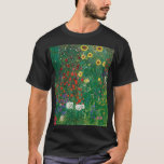 Camiseta Gustav Klimt - Jardín de granja con girasoles<br><div class="desc">Gustav Klimt - Jardín de granja con girasoles</div>