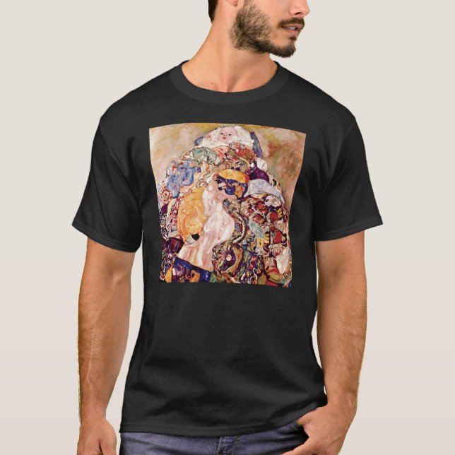 Camiseta Gustav Klimt - La cuna del bebé - Recién nacido (Anverso)