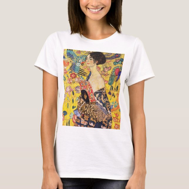 Camiseta Gustav Klimt Lady Con Ventilador (Anverso)