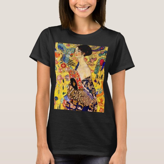 Camiseta Gustav Klimt Lady con ventilador (Anverso)