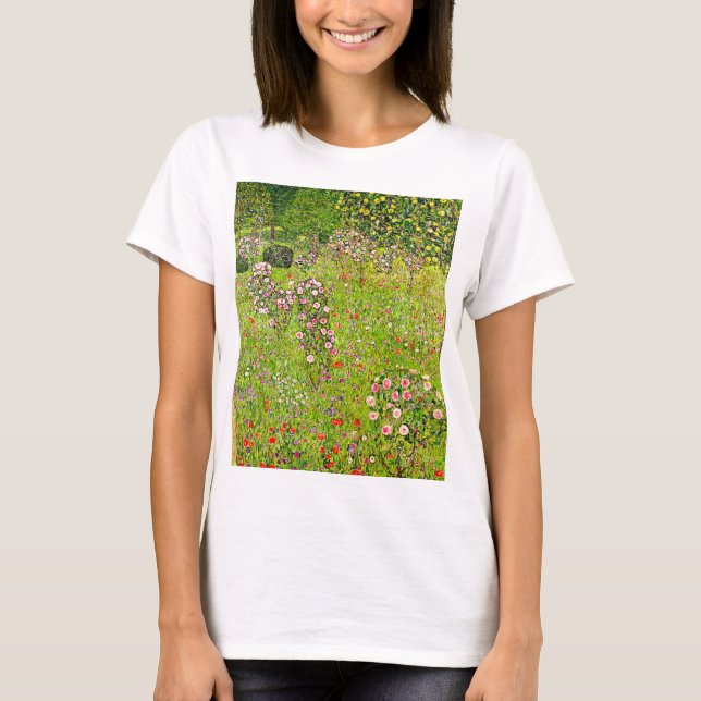 Camiseta Gustav Klimt Orchard con Rosas (Anverso)