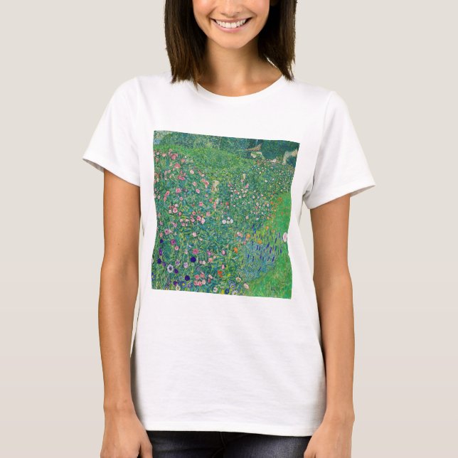 Camiseta Gustav Klimt - Paisaje de los jardines italianos (Anverso)