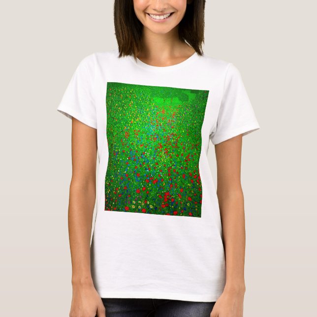 Camiseta Gustav Klimt Poppy Field (Anverso)