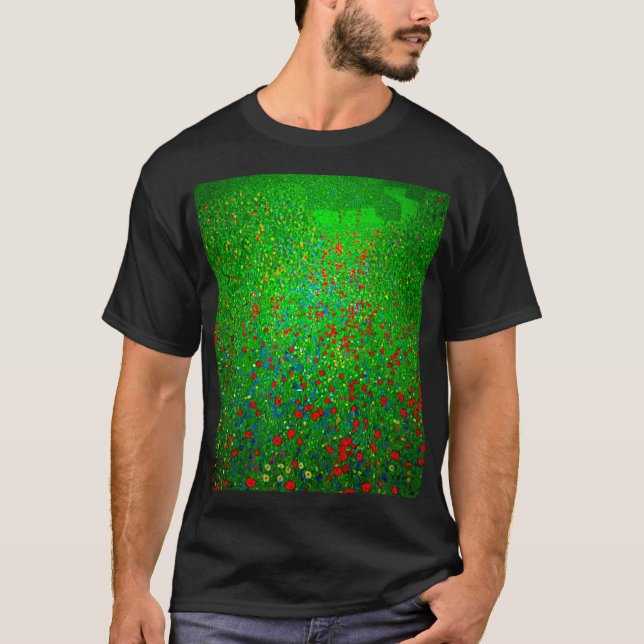 Camiseta Gustav Klimt Poppy Field (Anverso)
