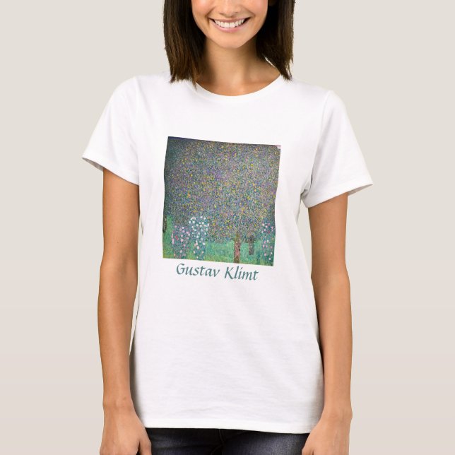 Camiseta Gustav Klimt - Rosebushes bajo los árboles (Anverso)