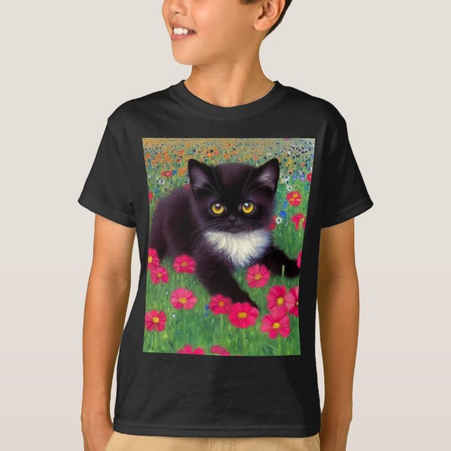Camiseta Gustav Klimt Tuxedo Cat (Anverso)