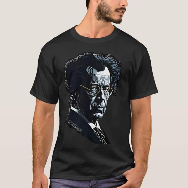 Camiseta Gustav Mahler  Portrait Composer Classical Music P (Anverso)