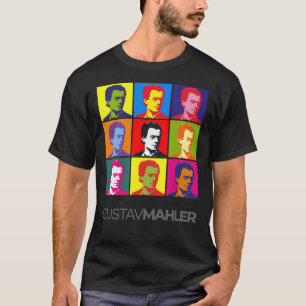 Camiseta Gustav Mahler poster de retrato pop T-Sh