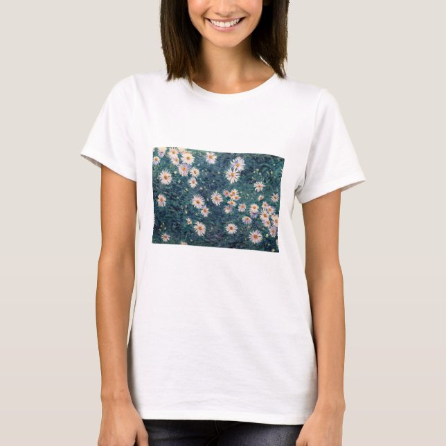Camiseta Gustave Caillebotte - Cama de Daisies, detalle (Anverso)