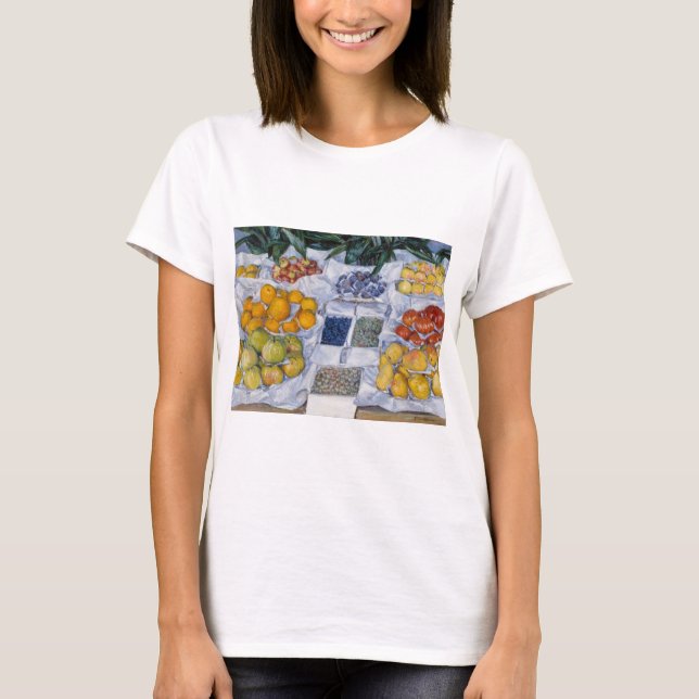 Camiseta Gustave Caillebotte - Fruta mostrada en un stand (Anverso)