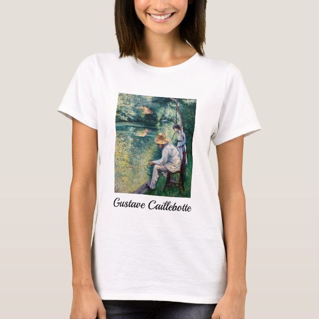 Camiseta Gustave Caillebotte - Pesca con caña (Anverso)