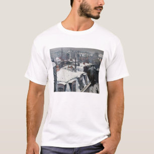 Camiseta Gustave Caillebotte - Tejados bajo la nieve