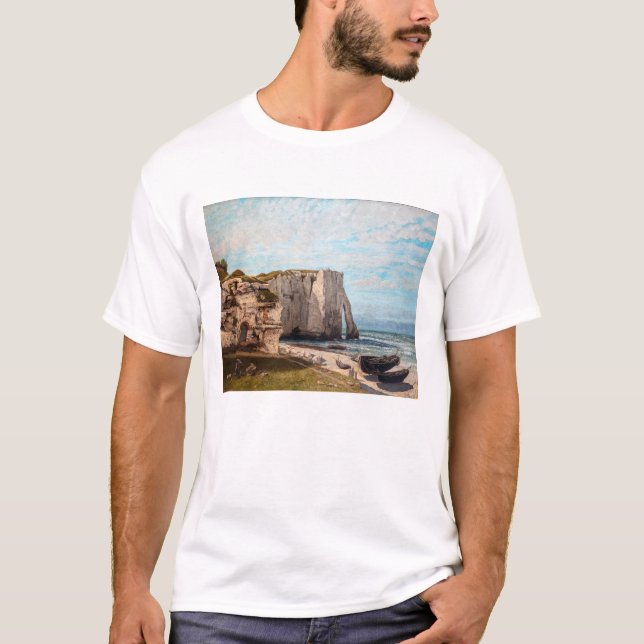 Camiseta Gustave Courbet - Acantilados en Etretat después d (Anverso)