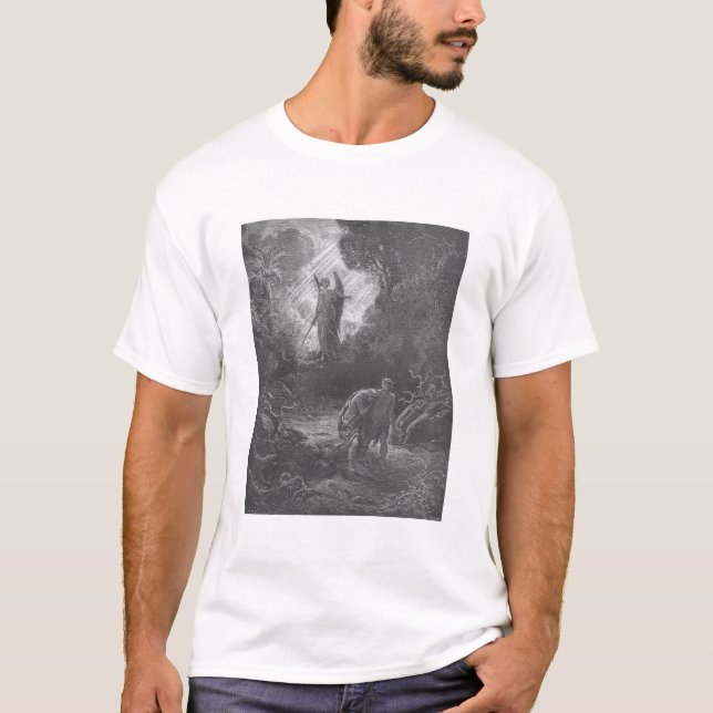 Camiseta Gustave Dore Adam y Eve Drin fuera del Edén (Anverso)