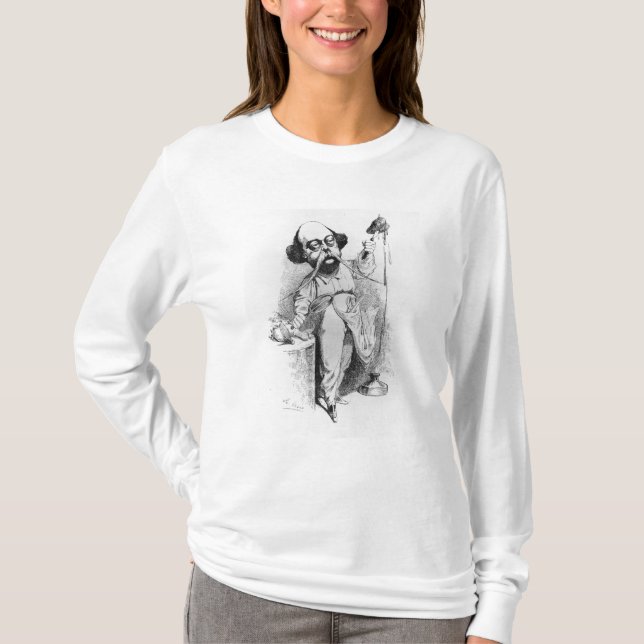 Camiseta Gustave Flaubert que diseca a señora Bovary (Anverso)