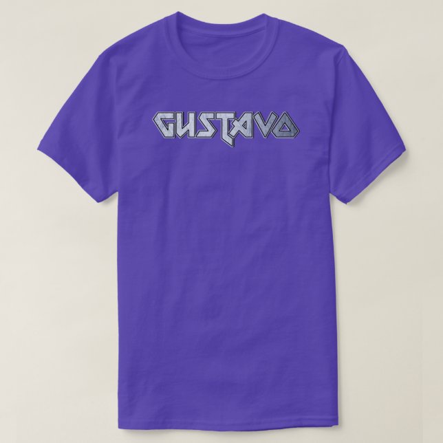 Camiseta Gustavo metalizado pesado (Diseño del anverso)