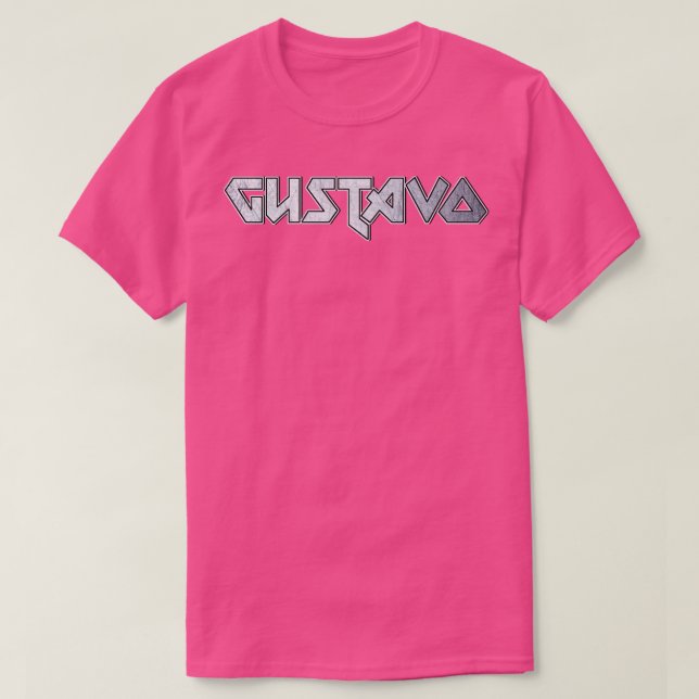 Camiseta Gustavo metalizado pesado (Diseño del anverso)