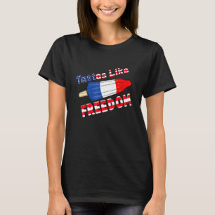 Camiseta Gustos Como Freedom Popsicle 4 De Julio Patriótico