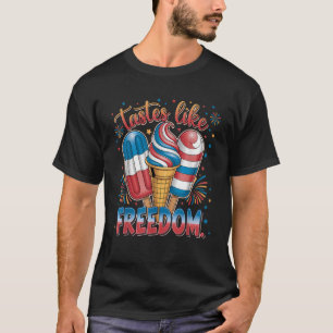 Camiseta Gustos como Libertad Funny Popsicle 4 de Julio Ame