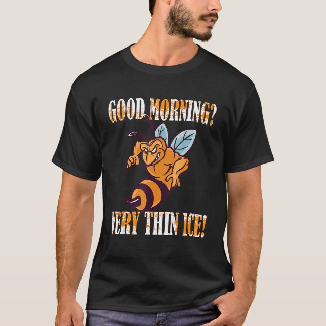 Camiseta Guten Morgen Muy fino hielo Morgenmuffel abeja (Anverso)