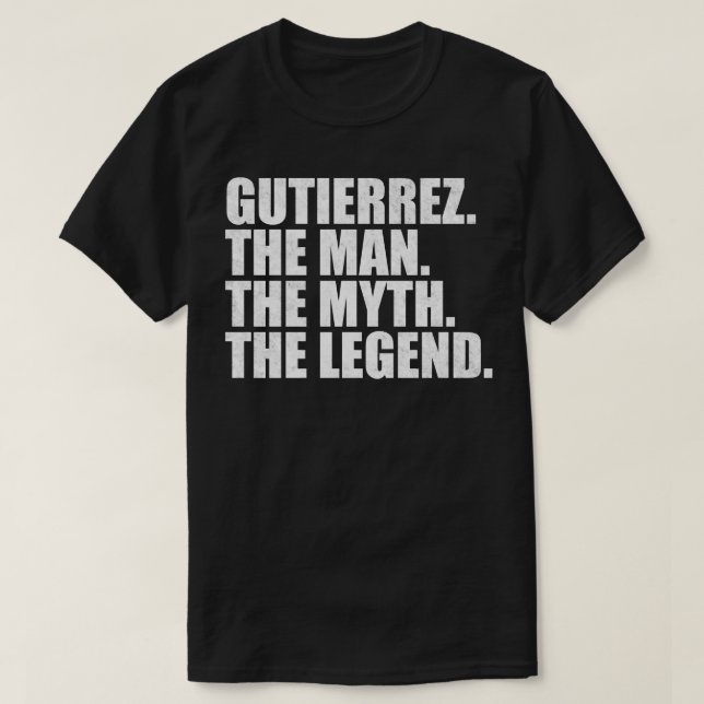 Camiseta GutierrezGutierrez Nombre de la familia Gutierrez (Diseño del anverso)