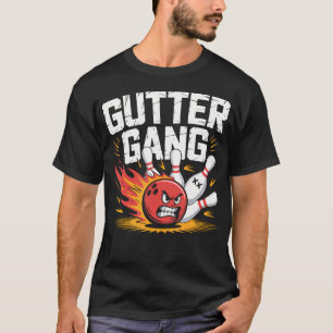 Camiseta Gutter Gang divertido boliche de canaletas