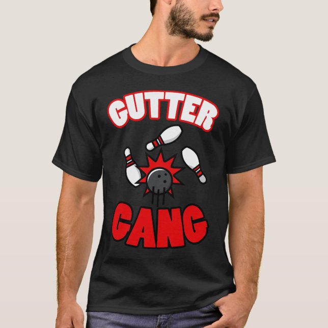 Camiseta Gutter Gang gráfico Guay Regalo para Bowlers (Anverso)