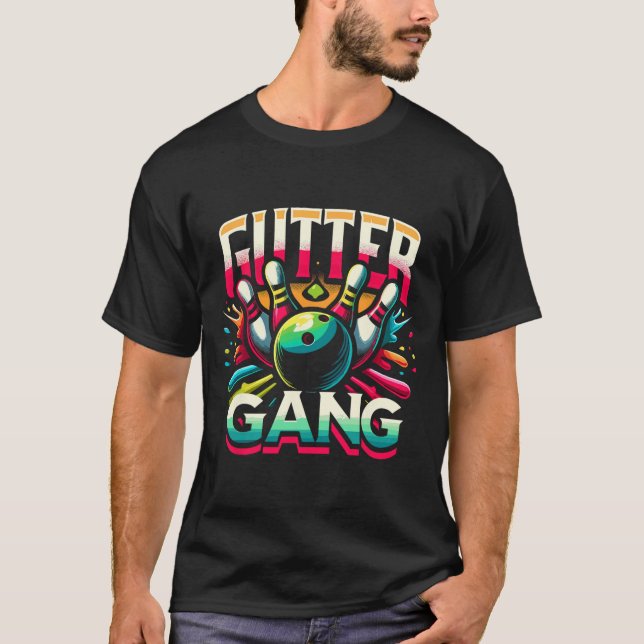 Camiseta Gutter Gang Shirt Funny Bowling Shirts Gutter Bowl (Anverso)