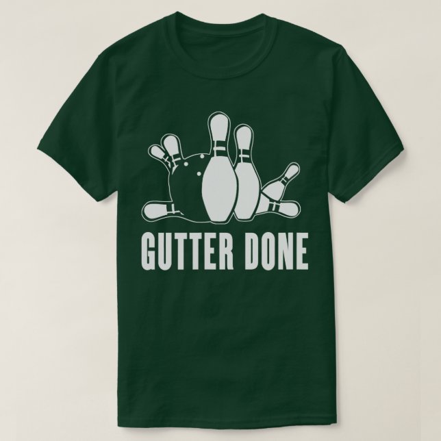Camiseta Gutter hecho para Bowlers y equipos de bolos (Diseño del anverso)