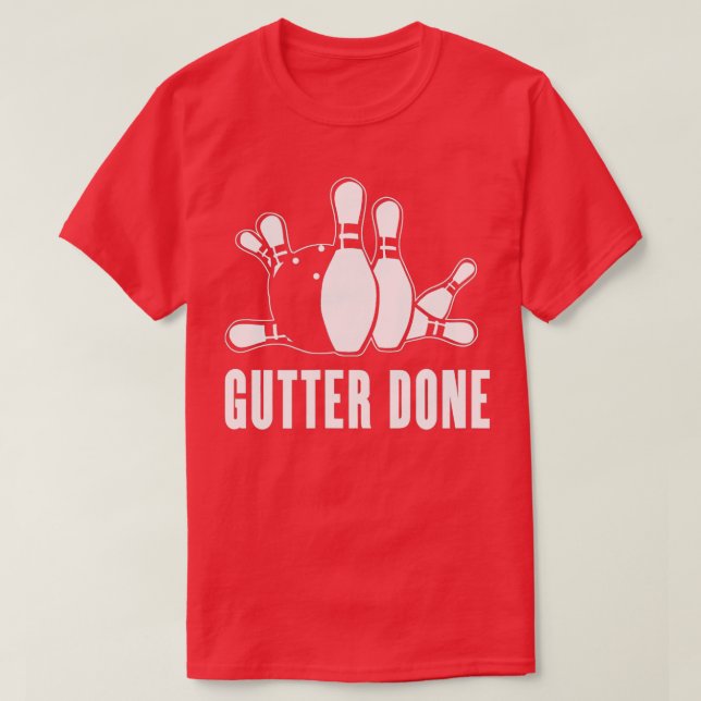 Camiseta Gutter hecho para Bowlers y equipos de bolos (Diseño del anverso)