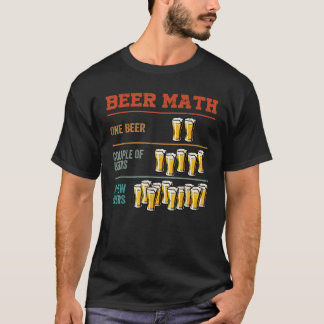 Camiseta Guy Beer Maths Graciosos niños beben Chistes sarcá