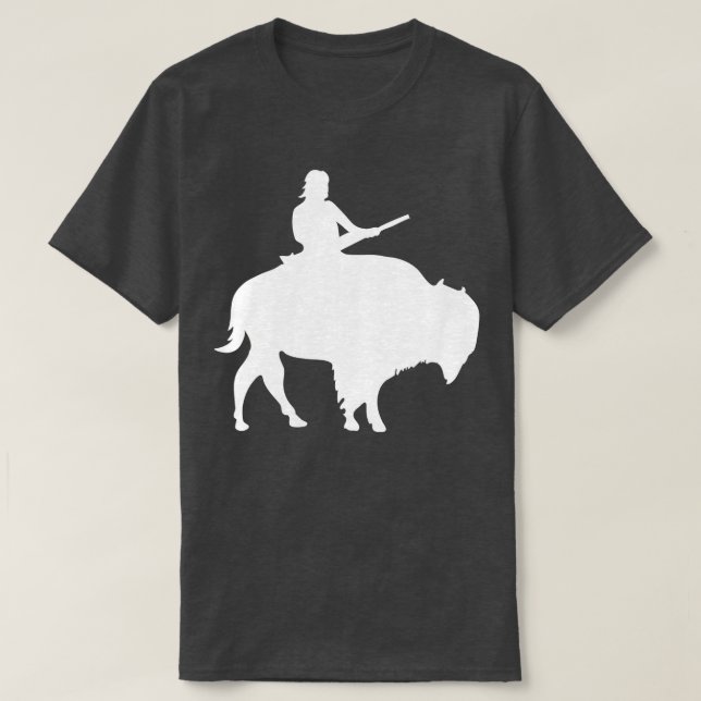 Camiseta Guy en una silueta de búfalo (Diseño del anverso)