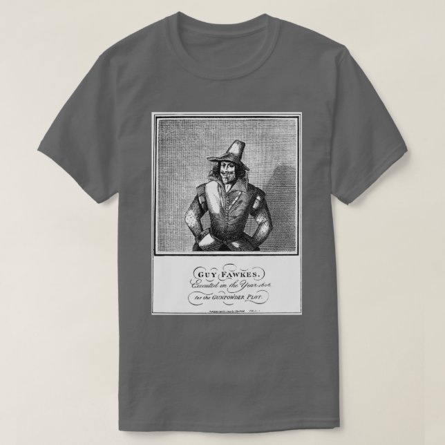 Camiseta Guy Fawkes  (Diseño del anverso)