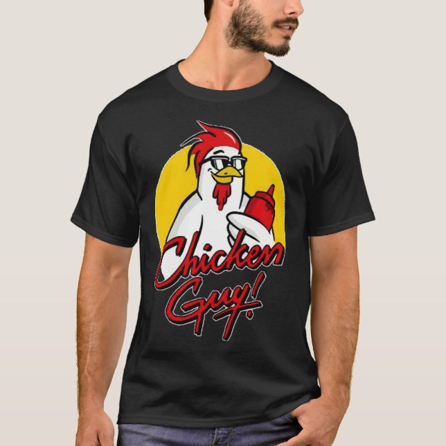 Camiseta Guy Fieri Chicken, chico de pollo Guy Fieri Chick (Anverso)