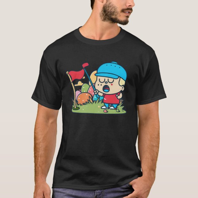 Camiseta Guy Playing Golf Golf Easter (Anverso)
