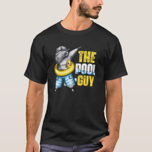 Camiseta Guy Pool Dabbing Raccoon Vacation Summer Swim Be